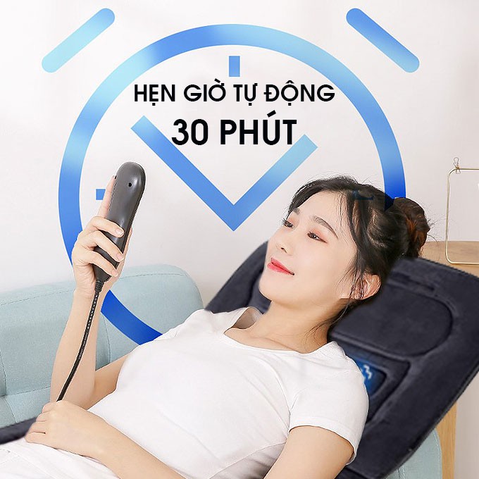 Nệm massage toàn thân Fuki Japan FK-M799 (tích hợp nhiệt và đèn hồng ngoại)